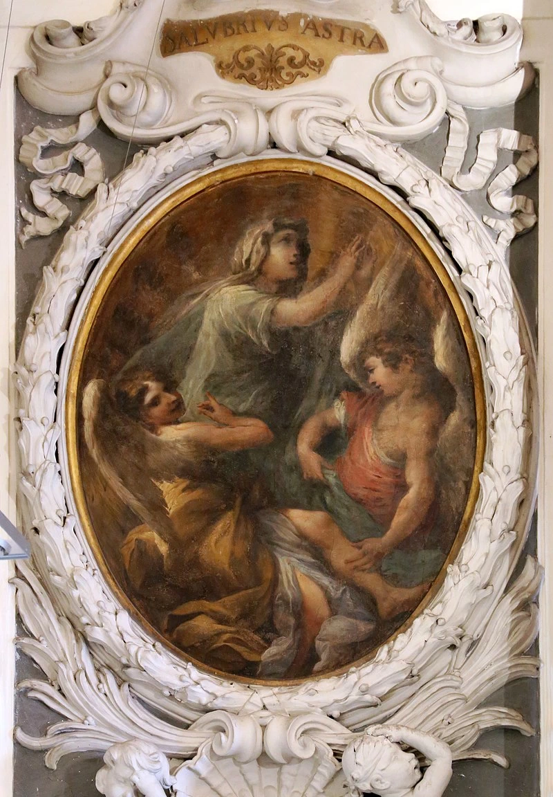 Oratorio del Pellegrinaio Novo, Prato - allegoria della misericordia